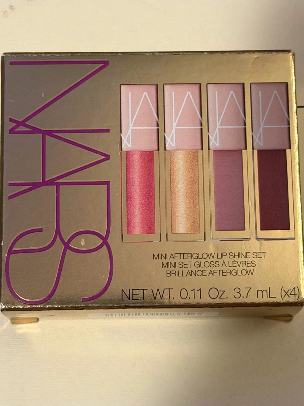 NARS Mini Afterglow Lip Shine Set — Pink & Rose Shades